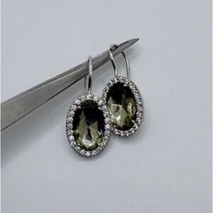 Vintage 925 Sterling Silver Ti Sento Milano Earrings w/Cubic Zirconia